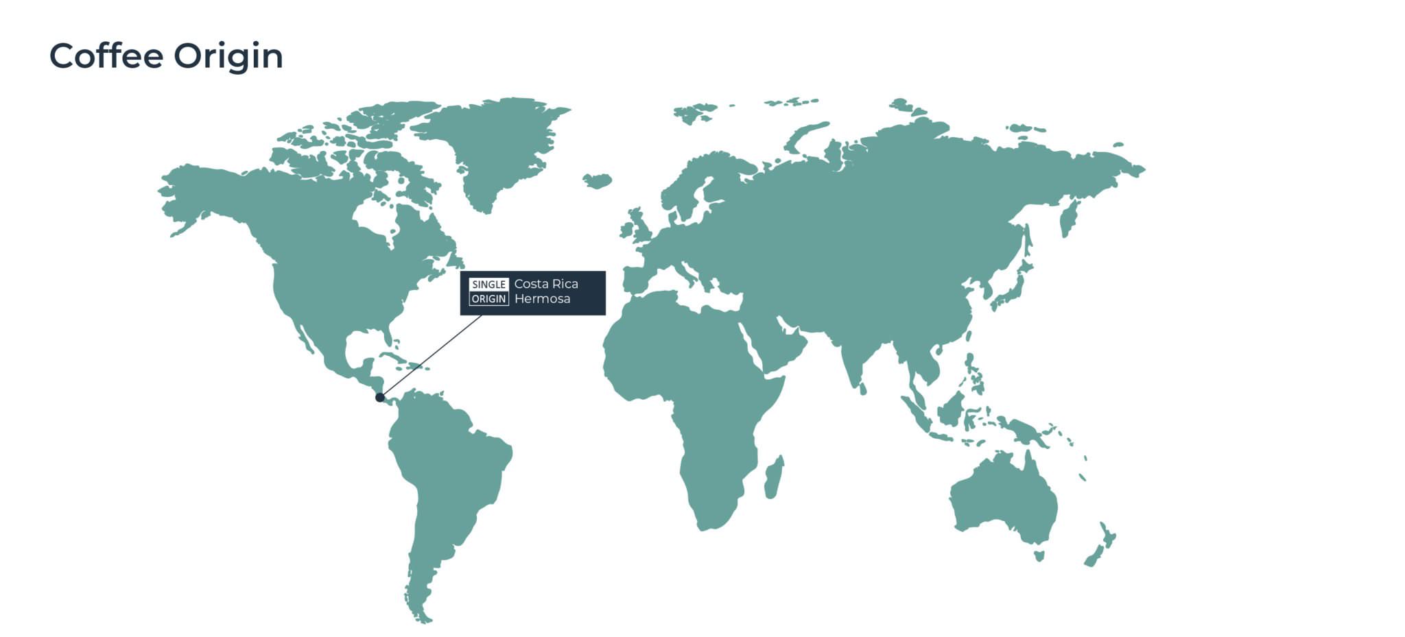 World map pinpointing Costa Rica