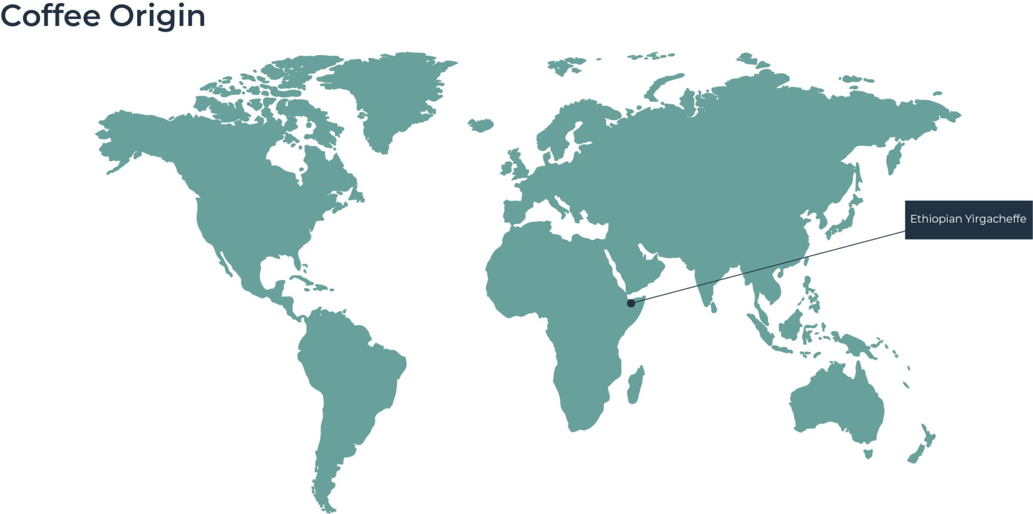 World Map pointing to Ethiopia