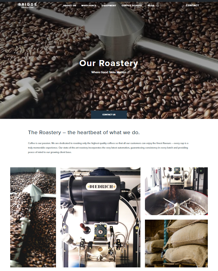 Bridge Coffee Roasters - The Roastery Page